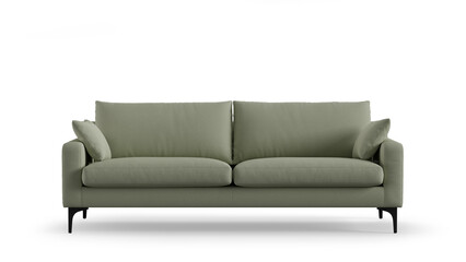 Modern sofa on isolated white background. Furniture for the modern interior, minimalist design.