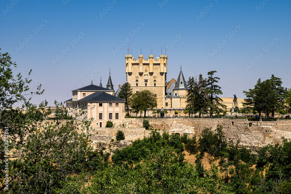 Alcazar Palace and fortress of the Spanish kings in the historical part of Segovia. Spain