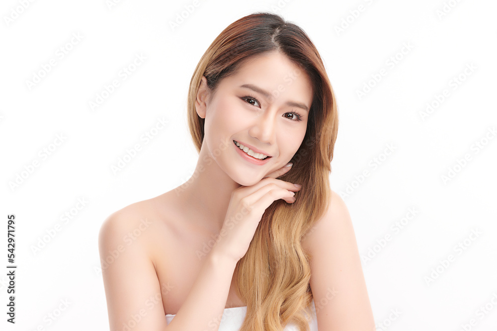 Beautiful young asian woman with clean fresh skin on white background, Face care, Facial treatment, Cosmetology, beauty and spa, Asian women portrait. Beautiful young asian woman with clean fresh skin on white background, Face care, Facial treatment, Cosmetology, beauty and spa, Asian women portrait.