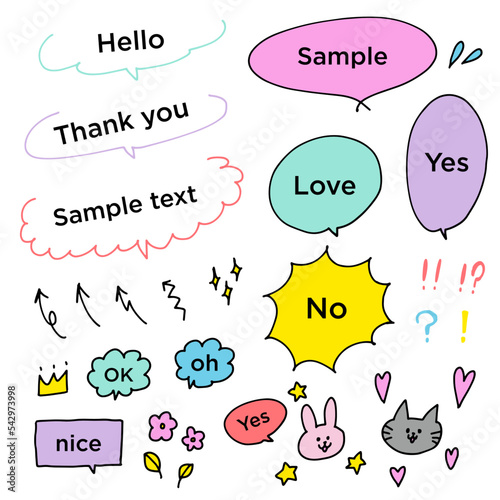 Tapety artystyczne 吹き出し素材セット