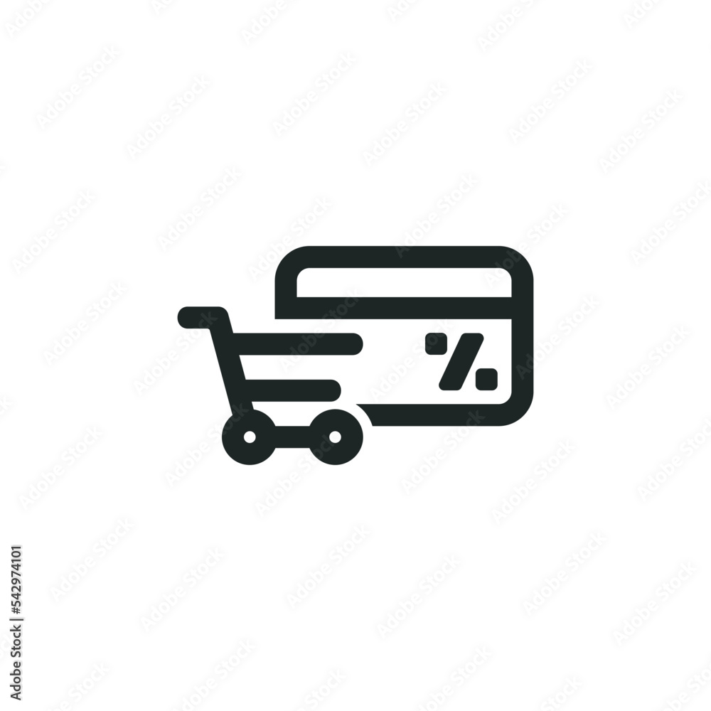 Shopping loyalty card icon isolated on white background Shopping loyalty card icon isolated on white background