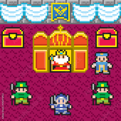 RPG風ドット絵　お城　小さい画面