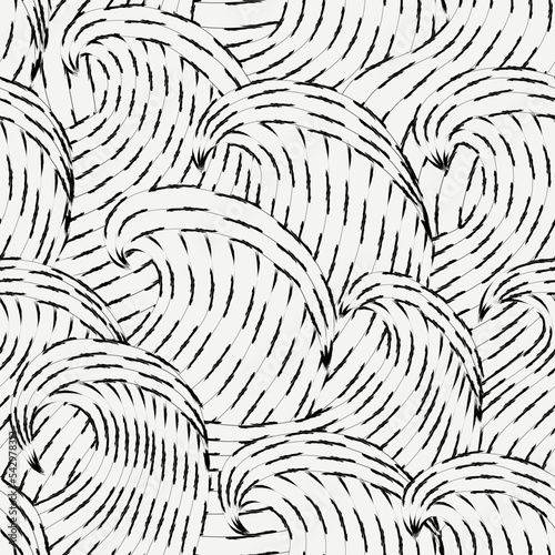Papier peint Great waves seamless pattern