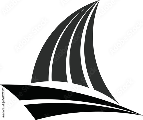 Fényképezés ship vector logo icon