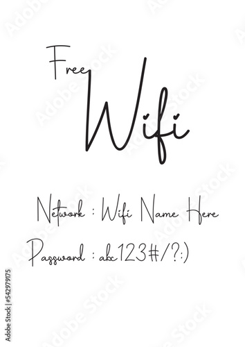 Wifi NetworkName Password Sign Printable