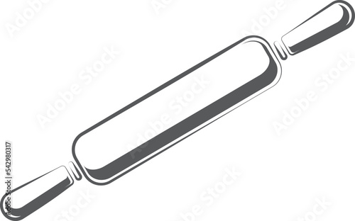 Rolling pin icon. Bakery symbol. Cooking tool