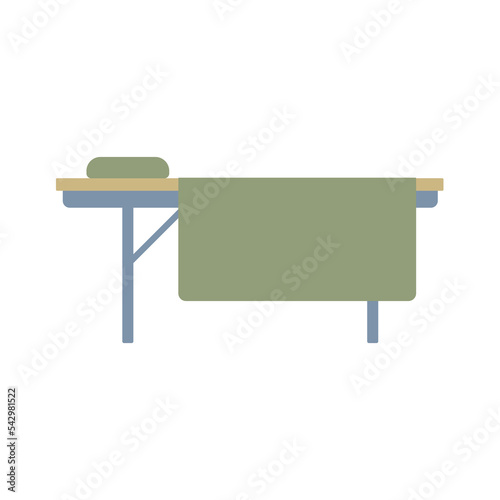 The side of the bed is vintage color in minimalist style.