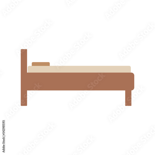 The side of the bed is vintage color in minimalist style.
