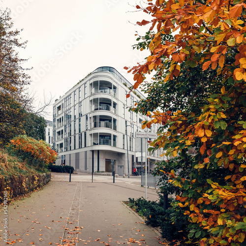 a modernist building in Gdynia