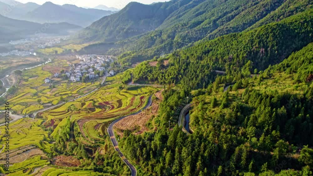 rice terraces in the morning rice terraces in the morning