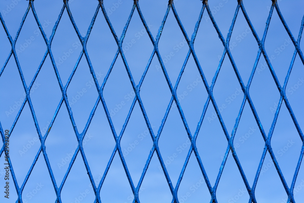 Fototapeta premium Blue fence
