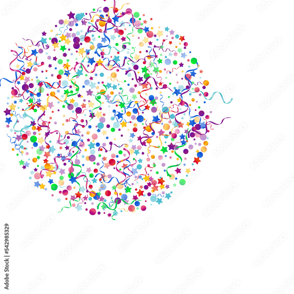 Red and Yellow Particles Christmas Vector White