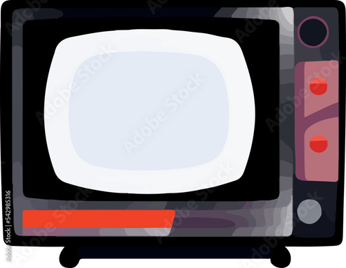 Vector illustration color tv isolated on white background. Flat Design