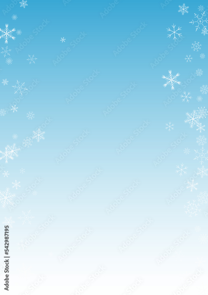Silver Snowfall Vector Blue Background. Abstract Silver Snowfall Vector Blue Background. Abstract