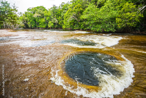 View of some pools at Mutum Watefall (Cachoeira do Mutum)  - Presidente Figueiredo, Amazonas, Brazil photo