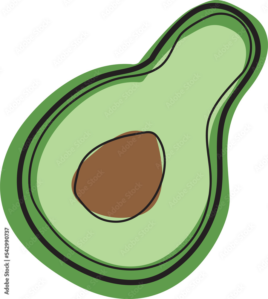 illustration of avocado illustration of avocado