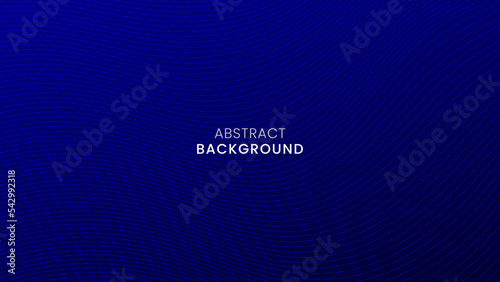 Abstract dark blue wave particles background
