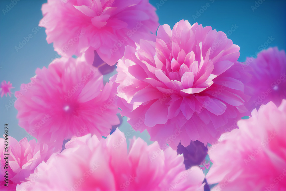 pink plastic flowers background