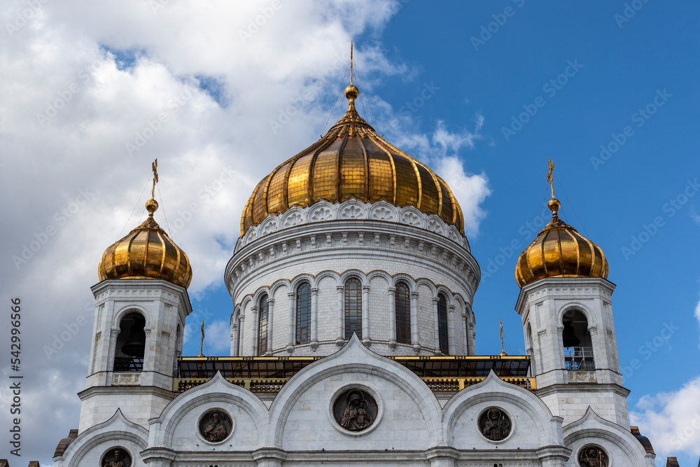 Exterior of the Cathedral of Christ the Saviour in Moscow, Russia, Europe