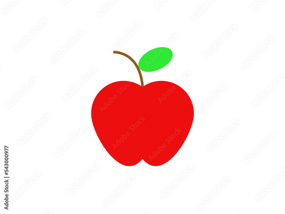 Obraz premium Red apple isolated on white background.