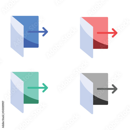 Logout icon, exit vector icons in multiple colors Free Download Logout icon, exit vector icons in multiple colors - GFXLoad