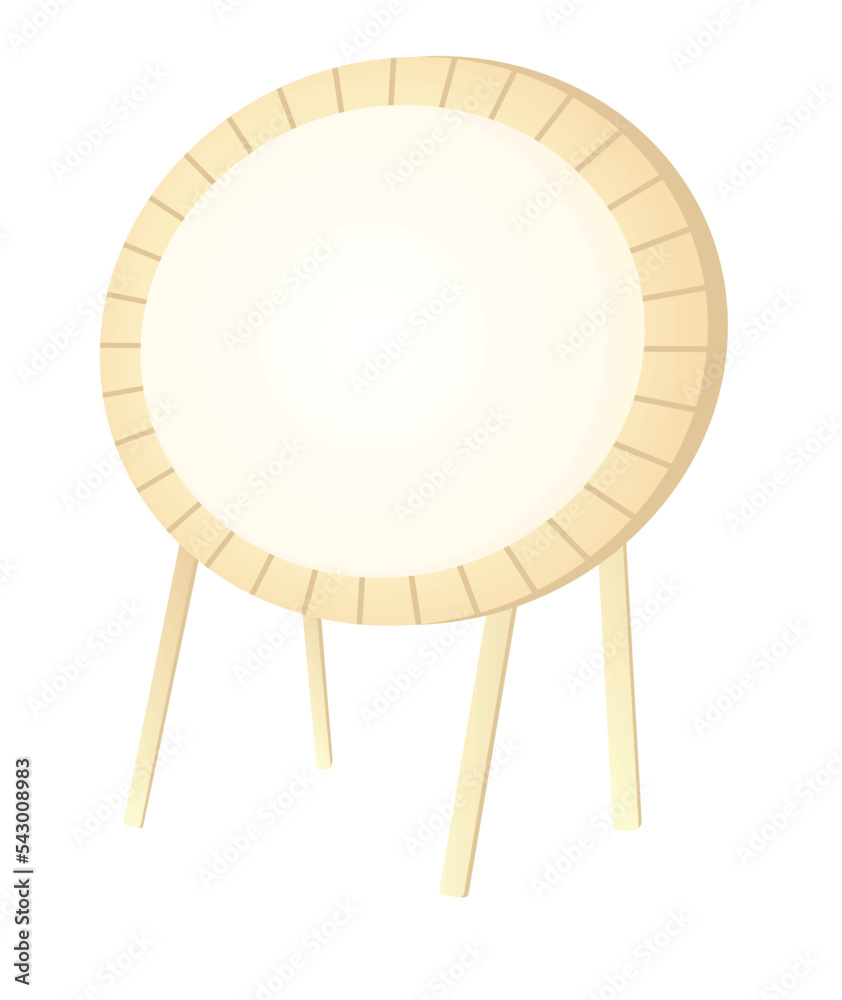 Fototapeta premium Empty wooden round board. vector illustration
