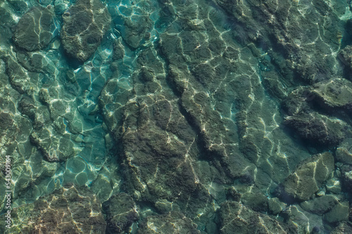 rocks in the sea in liguri italia