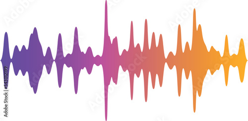 Sound wave. Color gradient audio signal equalizer