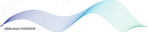 Color waveform. Abstract gradient shape. Volume wave