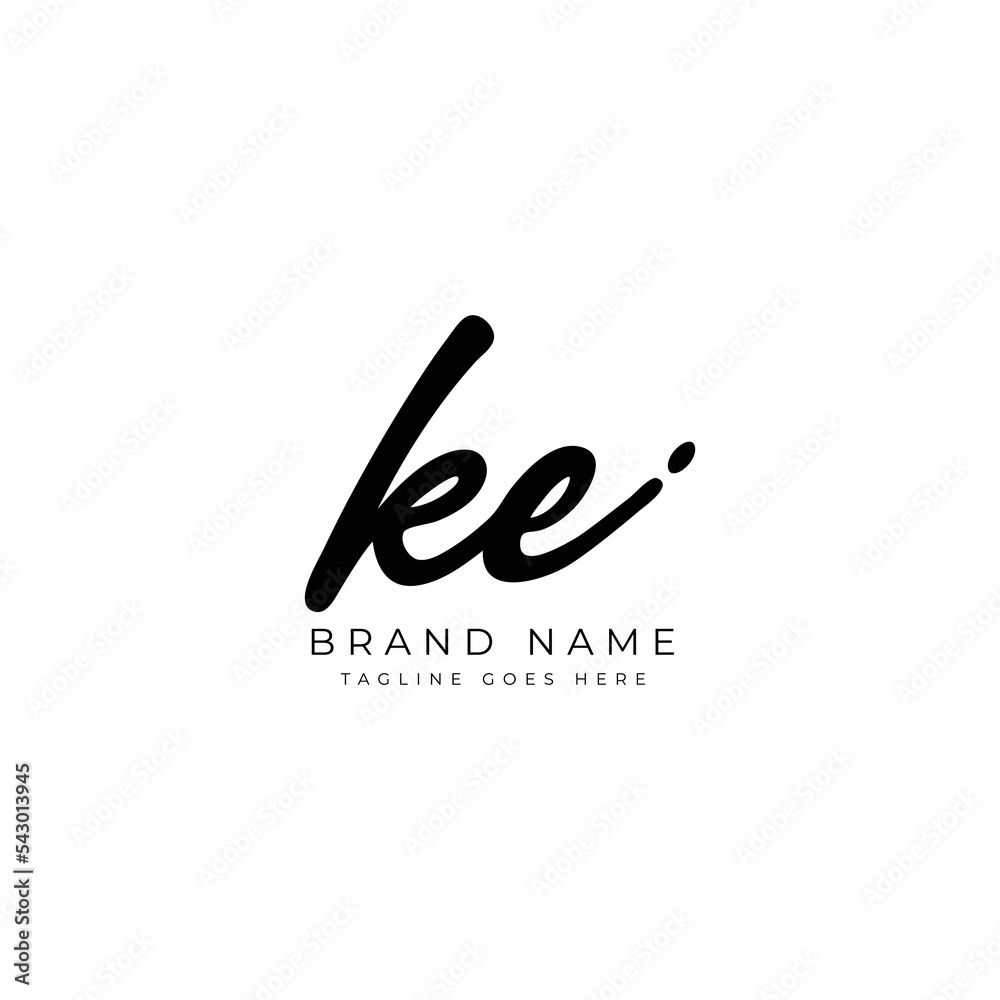 K E KE Initial Letter Handwriting And Signature Vector Logo Stock K E KE Initial Letter Handwriting And Signature Vector Logo Stock