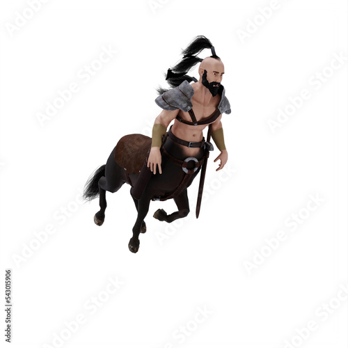 Centaur greek mythology creature half man half horse isolated model