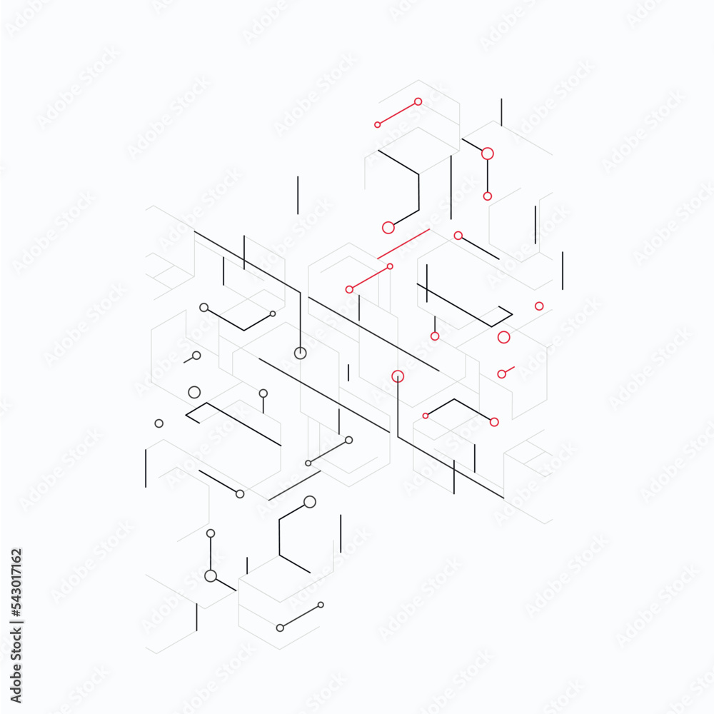 Vector abstract hexagon background. Connect abstract shapes design