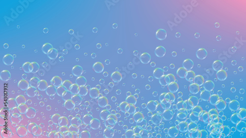 Soap cleaning foam background. Shampoo bubbles and suds.