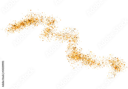 The texture of golden sand on a transparent background. PNG illustration