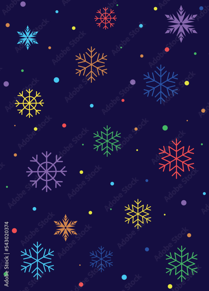 Christmas and New Year poster. Background with Christmas snowflakes and snow. Vector illustration. Holiday design for greeting card, invitation, cover, calendar, etc. Christmas and New Year poster. Background with Christmas snowflakes and snow. Vector illustration. Holiday design for greeting card, invitation, cover, calendar, etc.