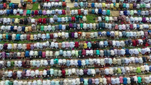 Muslims are performing Eid prayer in Bangladesh. Salah. Namaz, Prayer. photo