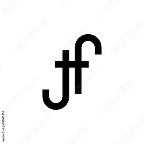 JF letter mark logo design