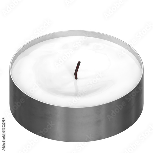 Obraz na płótnie 3d rendering illustration of a tealight candle