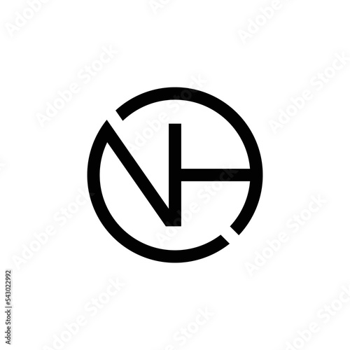 NH letter mark abstract circle logo design - monogram logo Free Download NH letter mark abstract circle logo design - monogram logo - GFXLoad