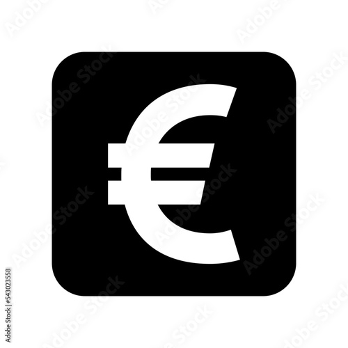 uero currency symbol in trendy flat style