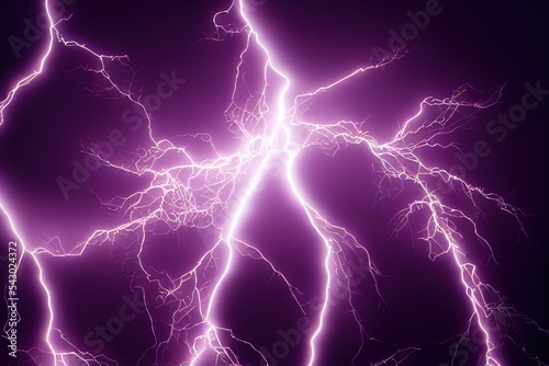3D rendered computer generated image of a colorful purple electrical storm. Tornado vortex with bright violet electricity lightning storm background wallpaper
