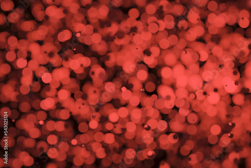 Abstract red bokeh background. 3D render illustration.