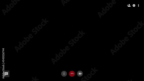 Slika na platnu Screen display of a hangouts template on a black background