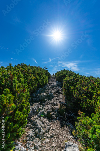 Blick auf das Europakreuz in Österreich photo