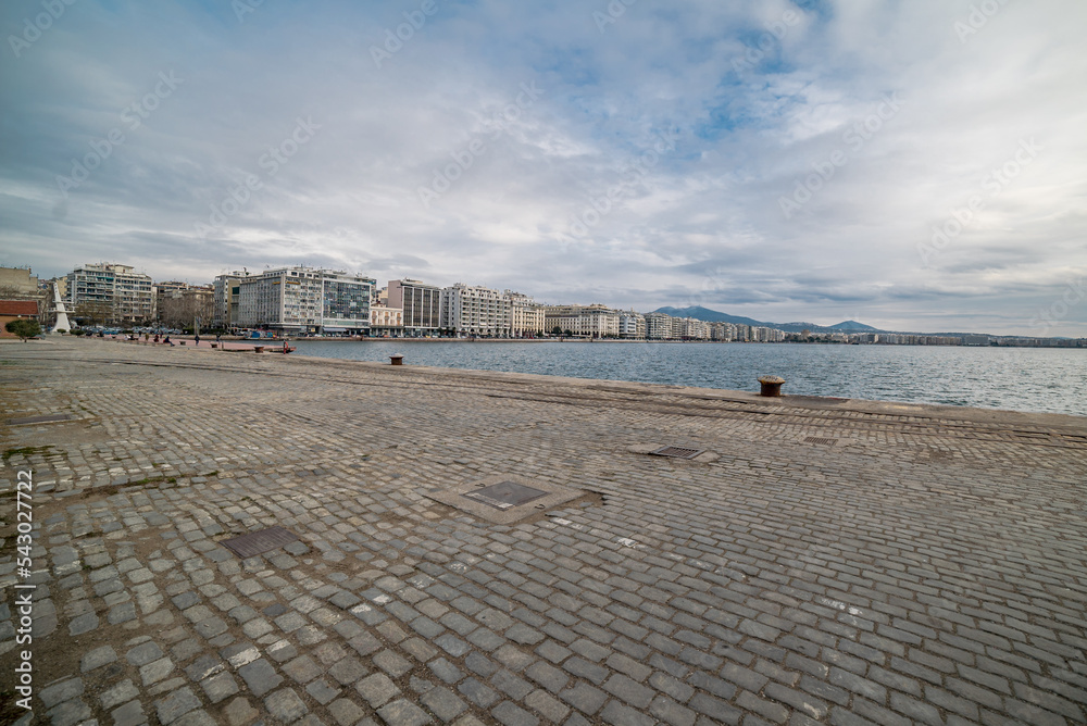 View of old port of Thessaloniki city