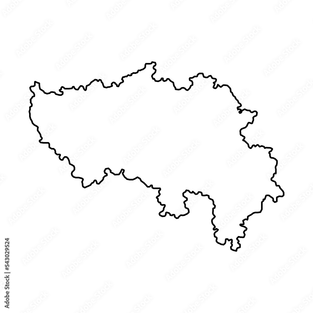 Liege Province map, Provinces of Belgium. Vector illustration.