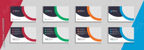 Creative and modern business card template	
