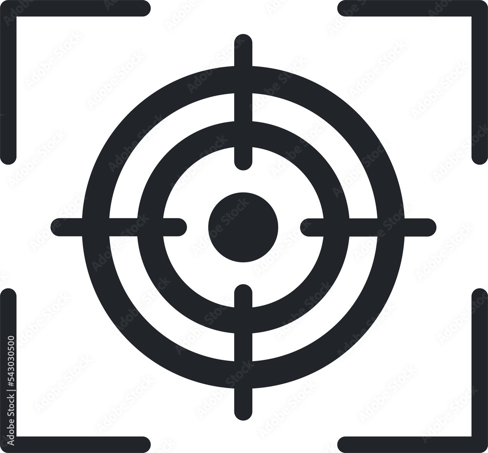 Focus target isolated icon. Target goal icon target focus arrow marketing aim. Illustration