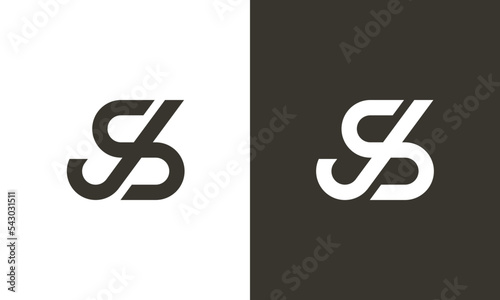 JS, SJ initial letters monogram letter mark logo icon