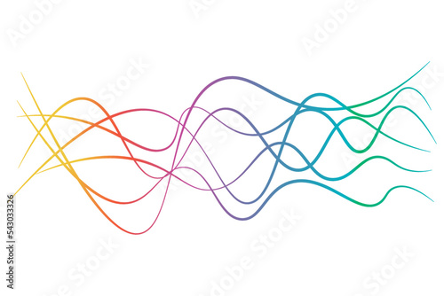 Rainbow wave lines background. Vector illustration.